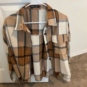 Neutral colored flannel